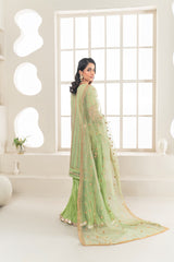 3-Piece Sharara  Embroidered Suit