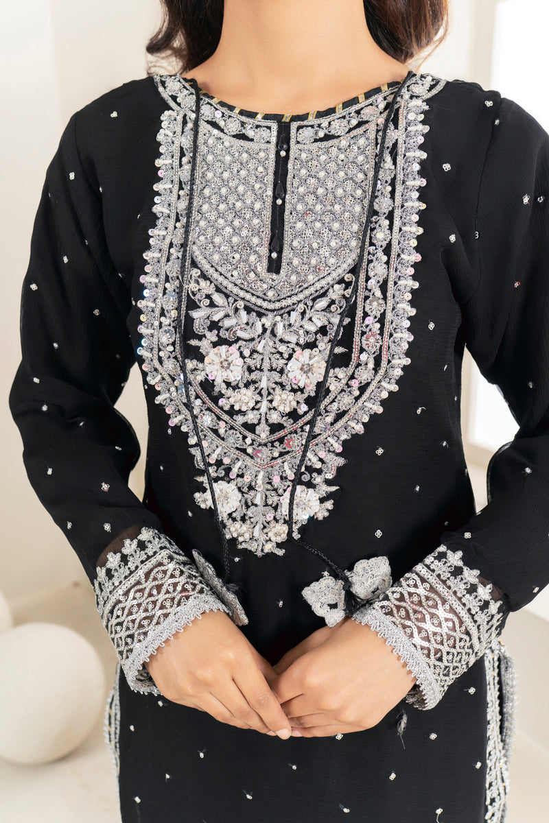 3-Piece Sofoon Shirt with Shafoon Dupatta Dress