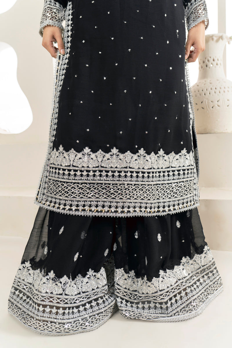 3-Piece Sofoon Shirt with Shafoon Dupatta Dress