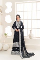 3-Piece Sofoon Shirt with Shafoon Dupatta Dress