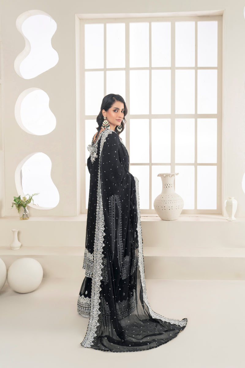 3-Piece Sofoon Shirt with Shafoon Dupatta Dress