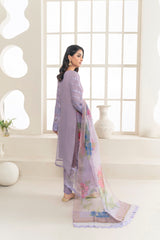 3-Piece Cotton Karandi Net Mon Printed Dupatta with Fully Embroidered