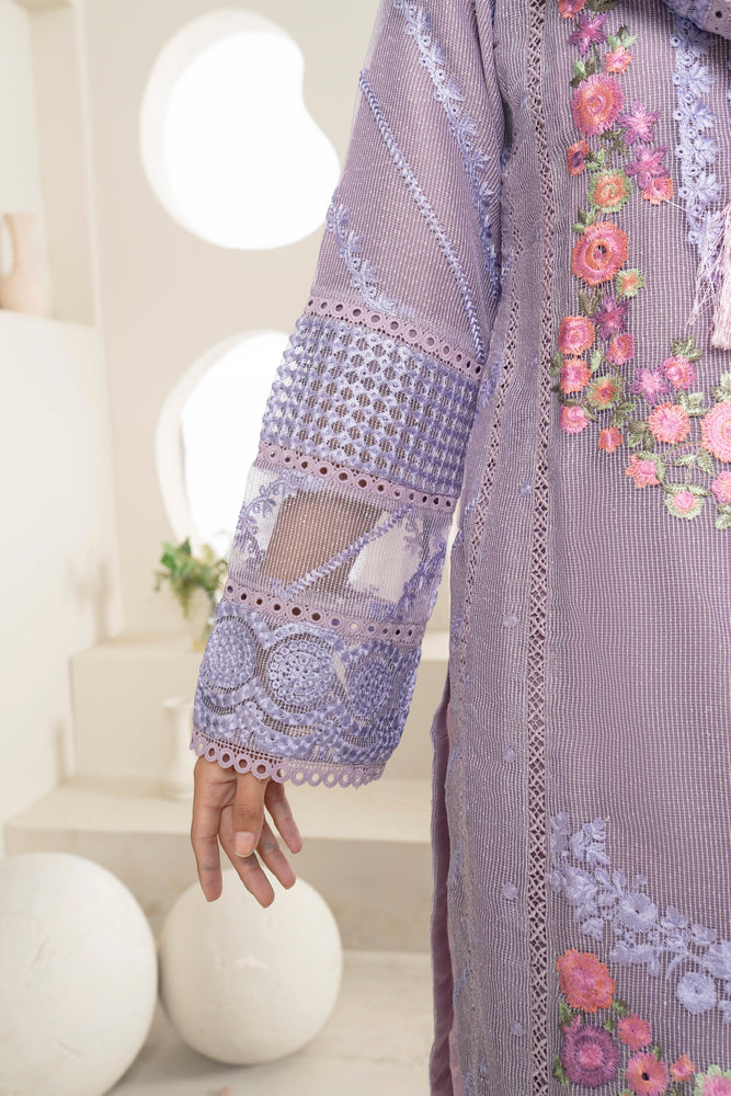 3-Piece Cotton Karandi Net Mon Printed Dupatta with Fully Embroidered