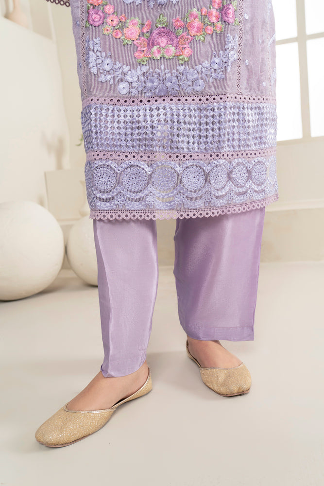 3-Piece Cotton Karandi Net Mon Printed Dupatta with Fully Embroidered
