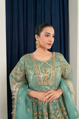 Fully Embroidered and Fully Embellished Maxi Organza 3PC Suite