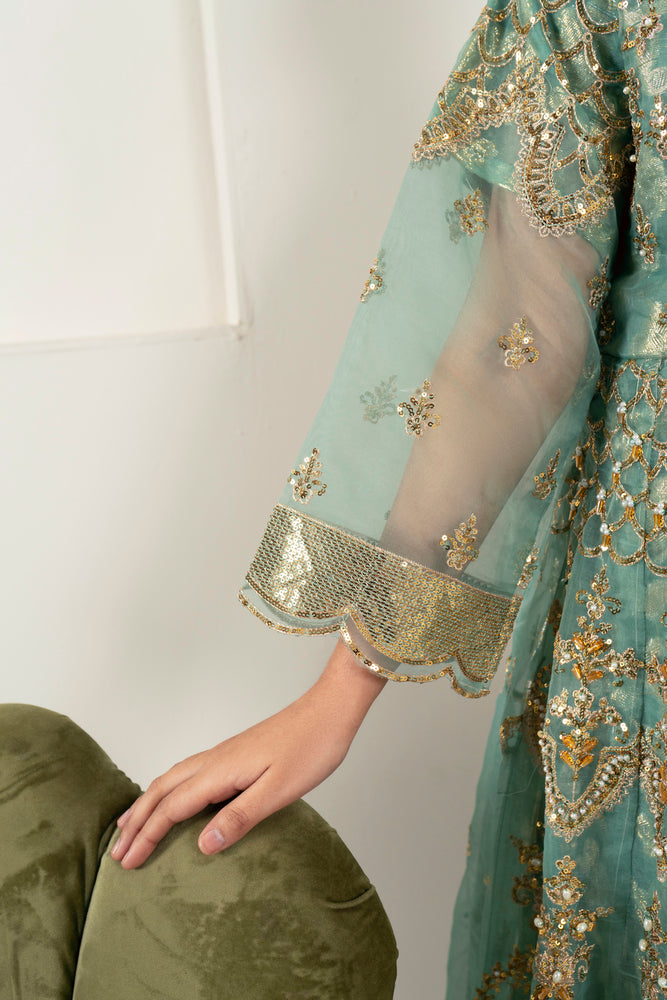Fully Embroidered and Fully Embellished Maxi Organza 3PC Suite