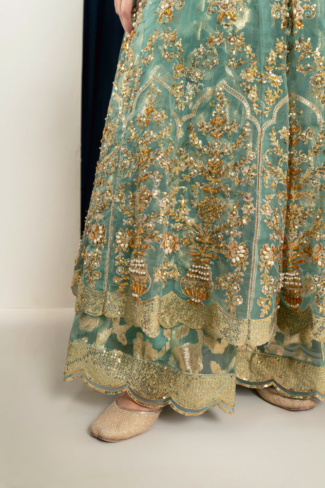 Fully Embroidered and Fully Embellished Maxi Organza 3PC Suite