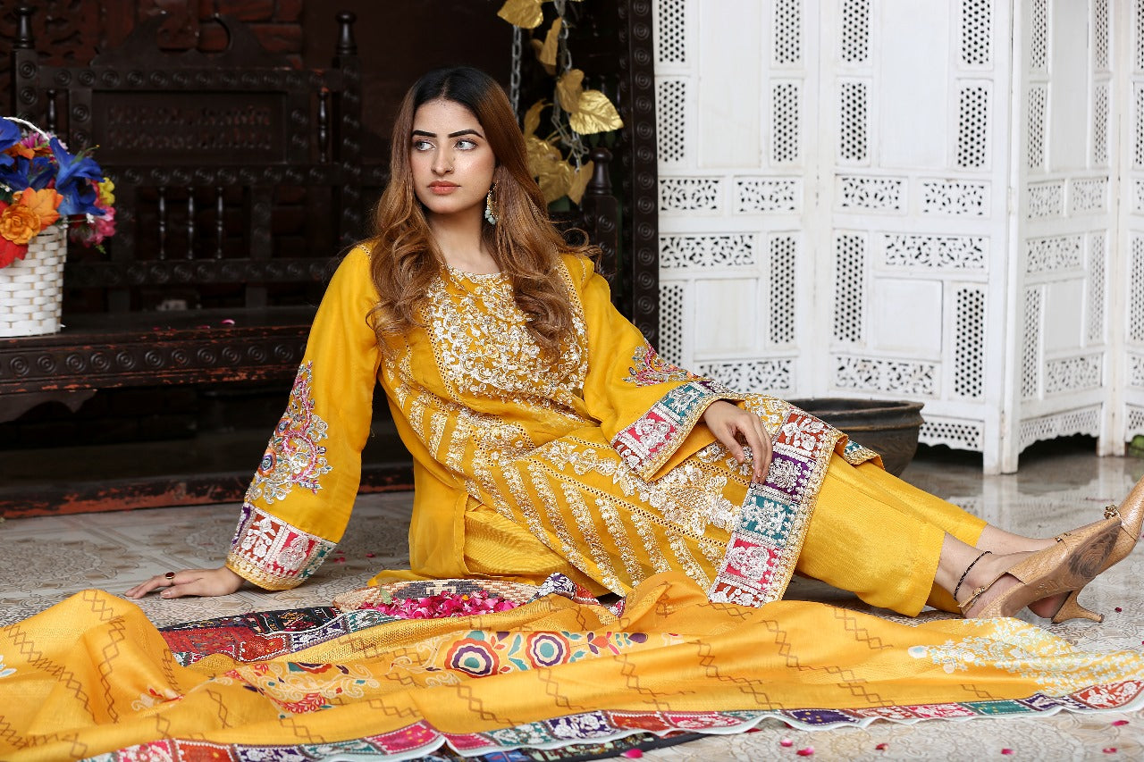 Organza 3pc Suits