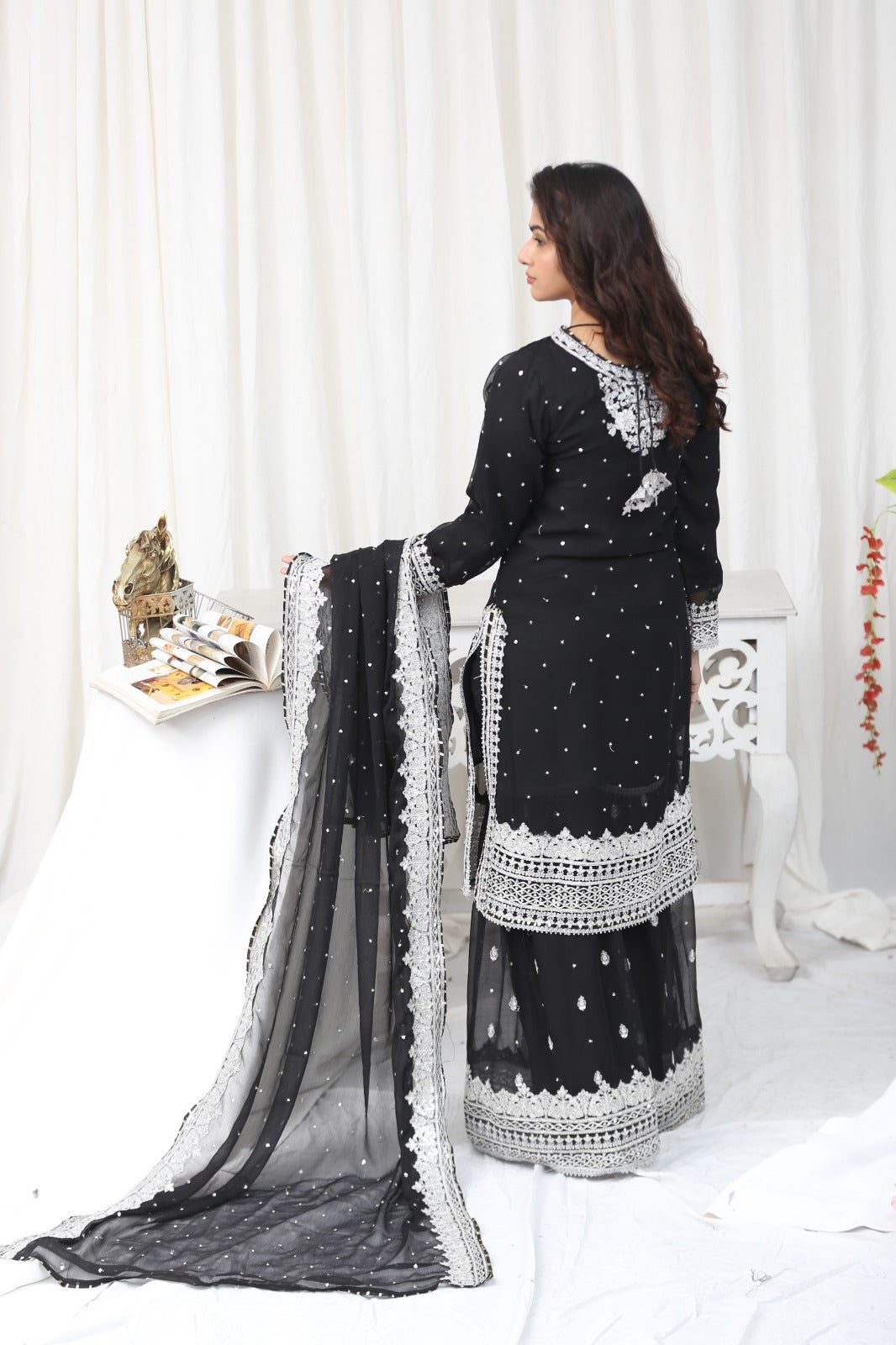 Shafoon Fully Embroidered Design 3piece Suit